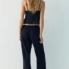 Pantalones joggers de mezcla de lino Pantalones joggers de mezcla de lino