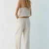 Pantalones joggers de mezcla de lino Pantalones joggers de mezcla de lino