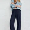 Pantalones joggers de mezcla de lino Pantalones joggers de mezcla de lino