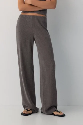 Pantalones rectos de crepé Pantalones rectos de crepé