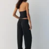 Pantalones rectos de crepé Pantalones rectos de crepé