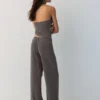 Pantalones rectos de crepé