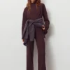 Pantalones rectos de tacto suave Pantalones rectos de tacto suave