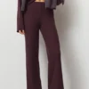 Pantalones rectos de tacto suave Pantalones rectos de tacto suave