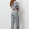 Pantalones rectos de tacto suave Pantalones rectos de tacto suave