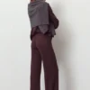 Pantalones rectos de tacto suave Pantalones rectos de tacto suave