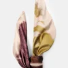 Pañuelo tipo bandana de satén con estampado floral