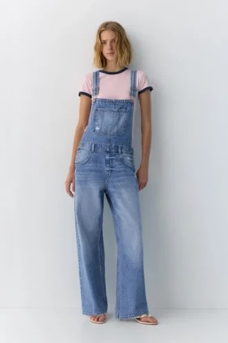 Peto largo de denim