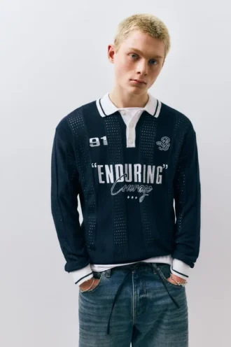 Polos de fútbol de punto con estampado