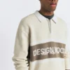 Polos de punto de manga larga con detalle de texto Polos de punto de manga larga con detalle de texto
