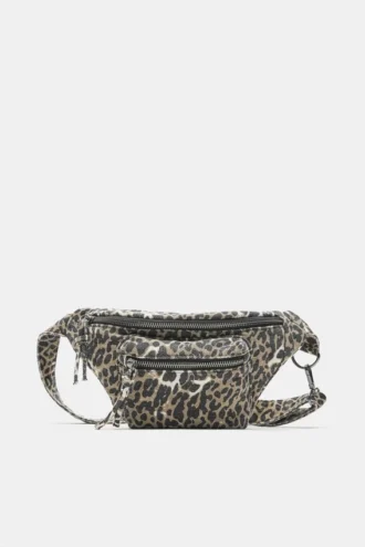 Riñonera con estampado de leopardo