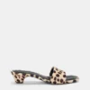 Sandalias de tacón de piel con estampado de leopardo