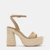 Sandalias de tacón de yute