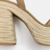 Sandalias de tacón de yute