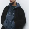 Sobrecamisa de lana con bolsillos