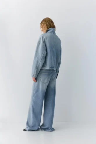 Sobrecamiseta de denim de corte holgado Sobrecamiseta de denim de corte holgado