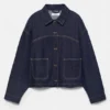 Sobrecamiseta de denim de corte holgado Sobrecamiseta de denim de corte holgado