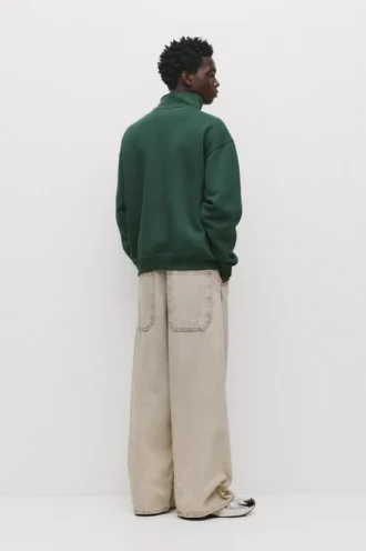 Sudadera básica con cremallera de un cuarto