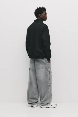 Sudadera básica con cremallera de un cuarto