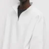 Sudadera básica con cremallera de un cuarto