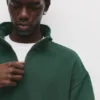 Sudadera básica con cremallera de un cuarto