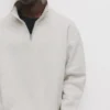 Sudadera básica con cremallera de un cuarto