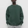 Sudadera básica de cuello redondo