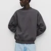 Sudadera básica de cuello redondo