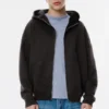 Sudadera con capucha, corte holgado y cremallera Sudadera con capucha, corte holgado y cremallera