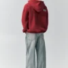 Sudadera con capucha, cremallera y parches Sudadera con capucha, cremallera y parches