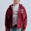 Sudadera con capucha, cremallera y parches Sudadera con capucha, cremallera y parches