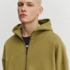 Sudadera con capucha de corte holgado y cremallera Sudadera con capucha de corte holgado y cremallera