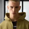 Sudadera con capucha de corte holgado y cremallera Sudadera con capucha de corte holgado y cremallera