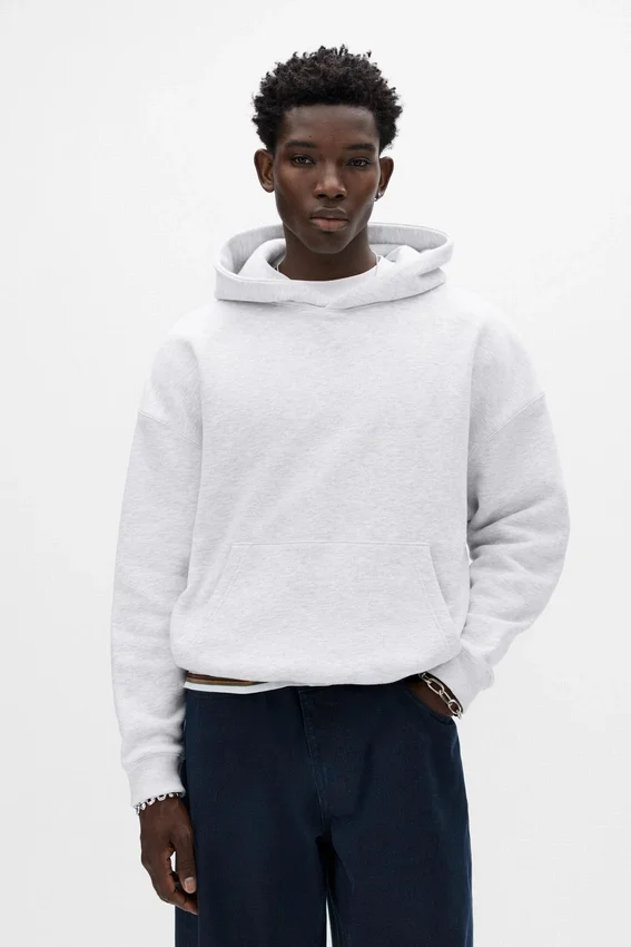 Sudadera con capucha de corte recto Sudadera con capucha de corte recto
