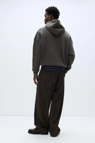 Sudadera con capucha de corte recto