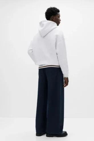 Sudadera con capucha de corte recto