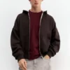 Sudadera con capucha, estampado gráfico y cremallera Sudadera con capucha, estampado gráfico y cremallera