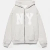 Sudadera con capucha, estampado gráfico y cremallera Sudadera con capucha, estampado gráfico y cremallera