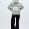 Sudadera con capucha oversize y estampado