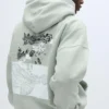 Sudadera con capucha oversize y estampado
