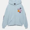 Sudadera con capucha, parches y cremallera Sudadera con capucha, parches y cremallera