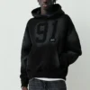 Sudadera con capucha STWD 91 negra Sudadera con capucha STWD 91 negra