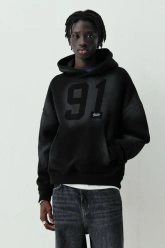 Sudadera con capucha STWD 91 negra