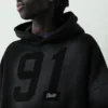 Sudadera con capucha STWD 91 negra Sudadera con capucha STWD 91 negra