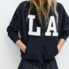 Sudadera con capucha y cremallera con gráfico Sudadera con capucha y cremallera con gráfico