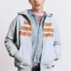 Sudadera con capucha y cremallera con texto Sudadera con capucha y cremallera con texto