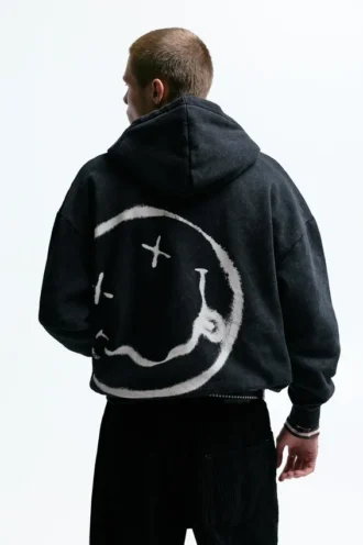 Sudadera con capucha y cremallera Nirvana