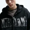 Sudadera con capucha y cremallera Nirvana