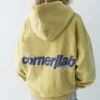Sudadera con capucha y estampado amarillo Sudadera con capucha y estampado amarillo