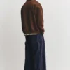 Sudadera con cuello polo y estampado Sudadera con cuello polo y estampado